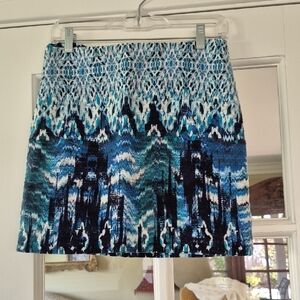 Blue Patterned Women's Skirt